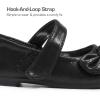 image:imageDREAM PAIRS Toddler Girls Dress Shoes Mary Jane Flats Girls School Uniform Flats Bow Ballerina ShoesBlackSuede