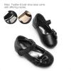 image:imageDREAM PAIRS Toddler Girls Dress Shoes Mary Jane Flats Girls School Uniform Flats Bow Ballerina ShoesBlackpu