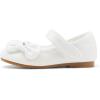 image:imageDREAM PAIRS Toddler Girls Dress Shoes Mary Jane Flats Girls School Uniform Flats Bow Ballerina ShoesIvory Satin