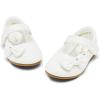 image:imageDREAM PAIRS Toddler Girls Dress Shoes Mary Jane Flats Girls School Uniform Flats Bow Ballerina ShoesIvory Satin