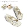 image:imageDREAM PAIRS Toddler Girls Dress Shoes Mary Jane Flats Girls School Uniform Flats Bow Ballerina ShoesIvorySatin
