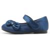 image:imageDREAM PAIRS Toddler Girls Dress Shoes Mary Jane Flats Girls School Uniform Flats Bow Ballerina ShoesNavySatin