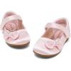 image:imageDREAM PAIRS Toddler Girls Dress Shoes Mary Jane Flats Girls School Uniform Flats Bow Ballerina ShoesPinkSatin