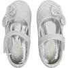 image:imageDREAM PAIRS Toddler Girls Dress Shoes Mary Jane Flats Girls School Uniform Flats Bow Ballerina ShoesSilverGlitter