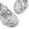 image:imageDREAM PAIRS Toddler Girls Dress Shoes Mary Jane Flats Girls School Uniform Flats Bow Ballerina ShoesSilverGlitter