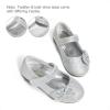 image:imageDREAM PAIRS Toddler Girls Dress Shoes Mary Jane Flats Girls School Uniform Flats Bow Ballerina ShoesSilverGlitter