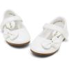image:imageDREAM PAIRS Toddler Girls Dress Shoes Mary Jane Flats Girls School Uniform Flats Bow Ballerina ShoesWhitePat