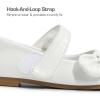 image:imageDREAM PAIRS Toddler Girls Dress Shoes Mary Jane Flats Girls School Uniform Flats Bow Ballerina ShoesWhitePat