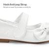 image:imageDREAM PAIRS Toddler Girls Dress Shoes Mary Jane Flats Girls School Uniform Flats Bow Ballerina ShoesWhitepu