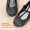 image:imageDREAM PAIRS Toddler Girls Dress Shoes Mary Jane Rhinestone Ballerina Flat for Party Birthday Performance WeddingBlack
