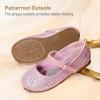 image:imageDREAM PAIRS Toddler Girls Dress Shoes Mary Jane Rhinestone Ballerina Flat for Party Birthday Performance WeddingPink