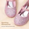 image:imageDREAM PAIRS Toddler Girls Dress Shoes Mary Jane Rhinestone Ballerina Flat for Party Birthday Performance WeddingPink