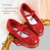 image:imageDREAM PAIRS Toddler Girls Dress Shoes Mary Jane Rhinestone Ballerina Flat for Party Birthday Performance WeddingRed