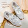 image:imageDREAM PAIRS Toddler Girls Dress Shoes Mary Jane Rhinestone Ballerina Flat for Party Birthday Performance WeddingSilver