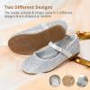 image:imageDREAM PAIRS Toddler Girls Dress Shoes Mary Jane Rhinestone Ballerina Flat for Party Birthday Performance WeddingSilver