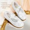 image:imageDREAM PAIRS Toddler Girls Dress Shoes Mary Jane Rhinestone Ballerina Flat for Party Birthday Performance WeddingWhite
