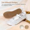 image:imageDREAM PAIRS Toddler Girls Dress Shoes Mary Jane Rhinestone Ballerina Flat for Party Birthday Performance WeddingWhite