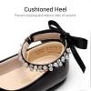image:imageDREAM PAIRS Toddler Little Girls Dress Shoes Flower Girl Mary Jane Ballet Flat Shoes with Pearl Ankle Strap amp Satin Bow for WeddingPartyBlack
