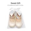 image:imageDREAM PAIRS Toddler Little Girls Dress Shoes Flower Girl Mary Jane Ballet Flat Shoes with Pearl Ankle Strap amp Satin Bow for WeddingPartyIvory