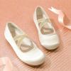 image:imageDream Pairs Girls Ballerina Dress Shoes Mary Jane FlatsIvorysatin