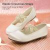 image:imageDream Pairs Girls Ballerina Dress Shoes Mary Jane FlatsIvorysatin