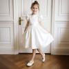 image:imageDream Pairs Girls Ballerina Dress Shoes Mary Jane FlatsIvorysatin