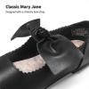 image:imageDream Pairs Girls Ballerina Flats Mary Jane Front Bow Dress ShoesBlack