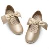 image:imageDream Pairs Girls Ballerina Flats Mary Jane Front Bow Dress ShoesGold