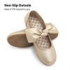image:imageDream Pairs Girls Ballerina Flats Mary Jane Front Bow Dress ShoesGold
