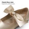 image:imageDream Pairs Girls Ballerina Flats Mary Jane Front Bow Dress ShoesGold