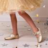 image:imageDream Pairs Girls Ballerina Flats Mary Jane Front Bow Dress ShoesGold