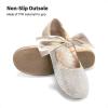 image:imageDream Pairs Girls Ballerina Flats Mary Jane Front Bow Dress ShoesGoldrhinestone
