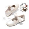 image:imageDream Pairs Girls Ballerina Flats Mary Jane Front Bow Dress ShoesIvoryPu