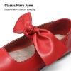 image:imageDream Pairs Girls Ballerina Flats Mary Jane Front Bow Dress ShoesRed