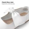 image:imageDream Pairs Girls Ballerina Flats Mary Jane Front Bow Dress ShoesWhite