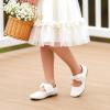 image:imageDream Pairs Girls Ballerina Flats Mary Jane Front Bow Dress ShoesWhite