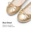 image:imageDream Pairs Girls Dress Shoes Ballet Flats Slipon Fashion Bow Flower Girl Shoes for Wedding School Party BirthdayGold