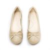 image:imageDream Pairs Girls Dress Shoes Ballet Flats Slipon Fashion Bow Flower Girl Shoes for Wedding School Party BirthdayGoldGlitter