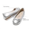image:imageDream Pairs Girls Dress Shoes Ballet Flats Slipon Fashion Bow Flower Girl Shoes for Wedding School Party BirthdaySilver