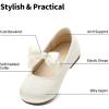 image:imageDream Pairs Girls Dress Shoes Mary Jane Flower Girl Bow Ballet Flats for Wedding Party ToddlerLittle KidIvory
