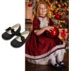 image:imageDream Pairs Girls Dress Shoes Mary Jane Flower Girl Bow Ballet Flats for Wedding Party ToddlerLittle KidSophia22black