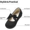 image:imageDream Pairs Girls Dress Shoes Mary Jane Flower Girl Bow Ballet Flats for Wedding Party ToddlerLittle KidSophia22black