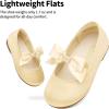 image:imageDream Pairs Girls Dress Shoes Mary Jane Flower Girl Bow Ballet Flats for Wedding Party ToddlerLittle KidSophia22gold