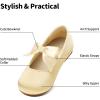 image:imageDream Pairs Girls Dress Shoes Mary Jane Flower Girl Bow Ballet Flats for Wedding Party ToddlerLittle KidSophia22gold