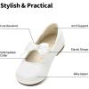 image:imageDream Pairs Girls Dress Shoes Mary Jane Flower Girl Bow Ballet Flats for Wedding Party ToddlerLittle KidWhite