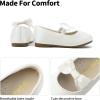 image:imageDream Pairs Girls Dress Shoes Mary Jane Flower Girl Bow Ballet Flats for Wedding Party ToddlerLittle KidWhite