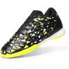 image:imageDREAM PAIRS Boys Girls Indoor Sneakers Lace Up Sport Athletic Casual IC Youth Futsal Football Soccer Shoes for LittleBig KidBlackNeonGreen