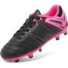 image:imageDREAM PAIRS Boys Girls Soccer Football Cleats Shoes for Little KidBig KidBlackFuchsiaLightGrey