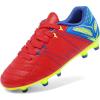 image:imageDREAM PAIRS Boys Girls Soccer Football Cleats Shoes for Little KidBig KidRedRoyalLemonGreen