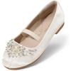 image:imageDREAM PAIRS Girls Ballet Flats Flower Shoes Mary Jane Ballerina Flat Dress Shoes for DailyWeddingPartyIvory